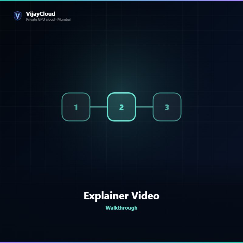 VijayCloud Explainer Video — Walkthrough