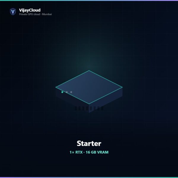 VijayCloud Starter — 1× RTX · 16 GB VRAM