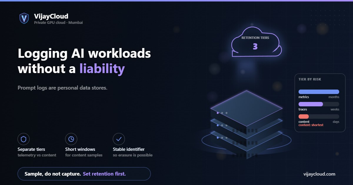 VijayCloud card: Prompt logs are personal data stores.