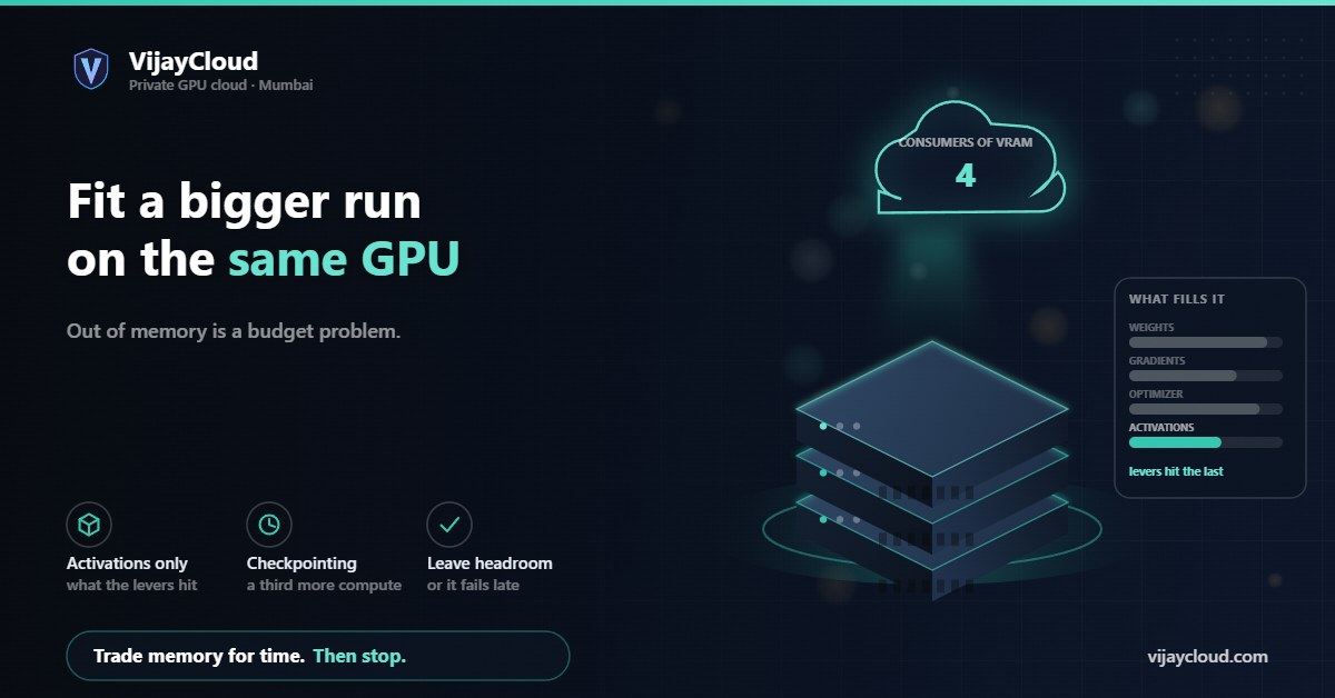 VijayCloud card: Out of memory is a budget problem.