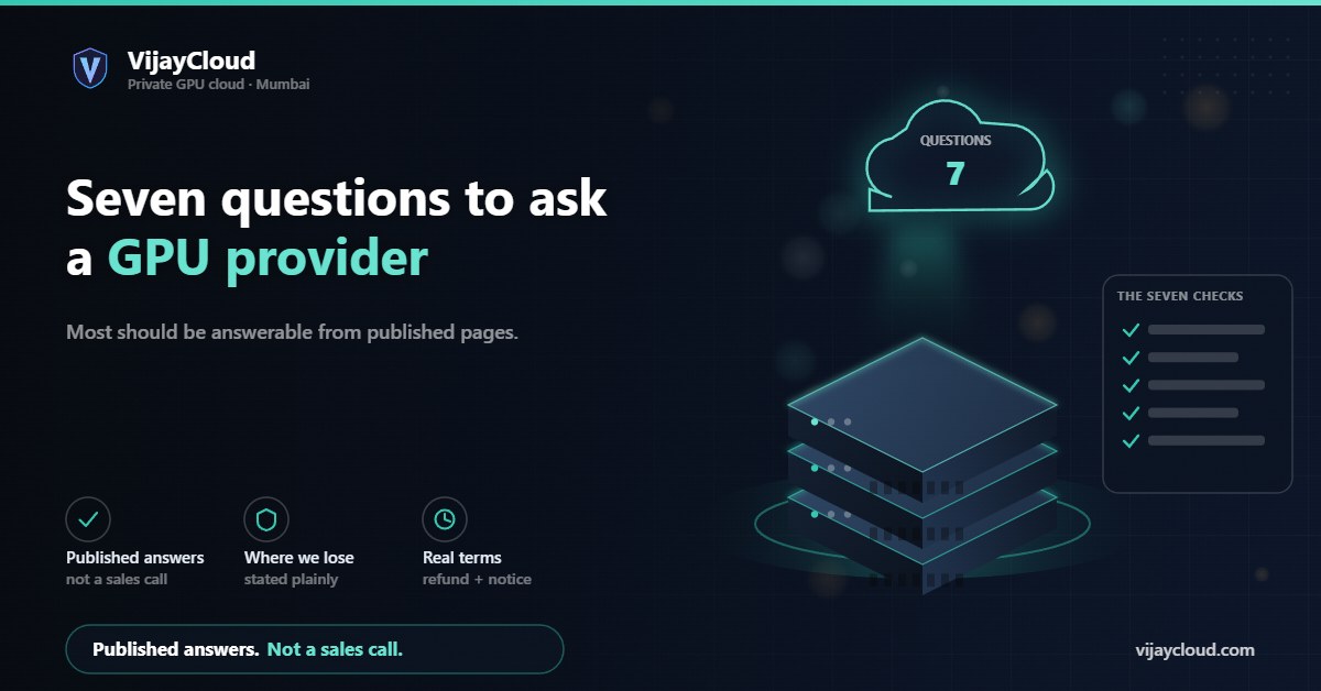 VijayCloud card: Most should be answerable from published pages.